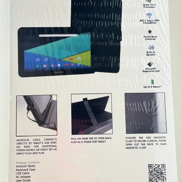 Prestige ELITE 10QL 10" QuadCore Android 5.0 Lollipop Tablet w/ keyboard & case - Picture 3 of 6